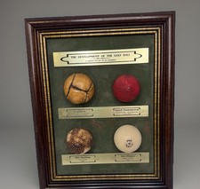 National Golf Classics Framed Golf Ball Evolution Featherie Gutta Vintage