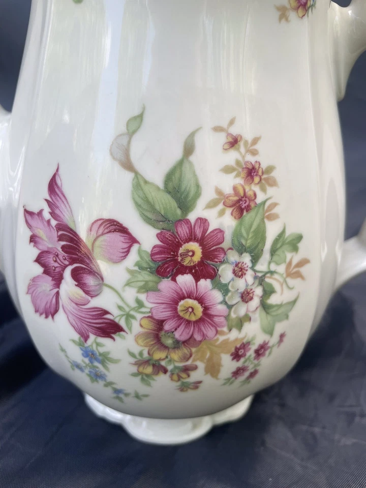 Bareuther Bavaria Porzellan  14 47 | Große Kaffeekanne 1931-1950 Blumendekor - Bild 2 von 4