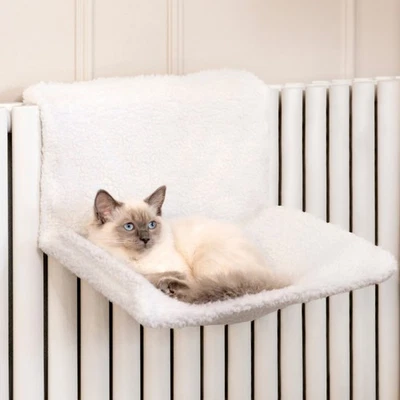 HOME ZONE Cat Kitten Hanging Radiator Pet Bed Warm Fleece Basket Cradle Hammock Plush