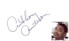 Anthony Anderson Signed Auto 3x5 Index Card Departed