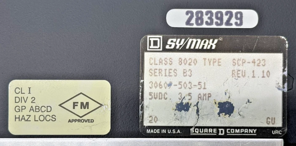 Square D 30609-503-51 SY/MAX 400 Processor Class 8020 SCP-423 /B3 5VDC 3.5A - Image 2 of 4