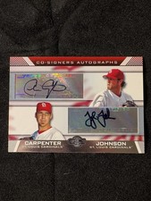 2007 Topps Co-Signers Chris Carpenter Tyler Johnson Dual Autograph Cardinals