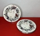 Lenox Winter Greetings Salad Plates Cardinals Christmas New NWT Set Of 4
