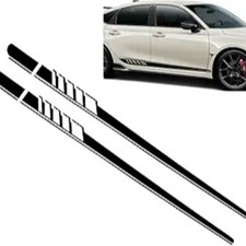 2 PCS Side Body Long Stripes Decals, 4.52In x 88.58In Vehicle Side Door Decorati