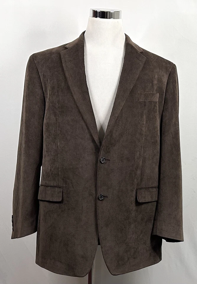 Abrigo deportivo LRL Ralph Lauren 46L marrón pana dos botones ventilados mezcla de poliéster Foto 2 de 4