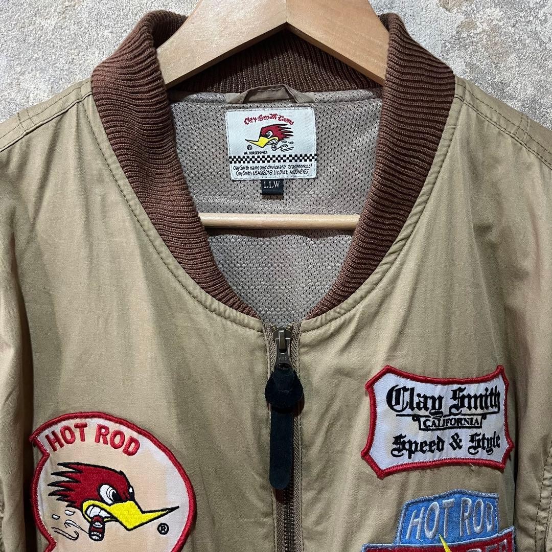CLAY SMITH CAMS Patch Flight Jacket Beige LLW Siz… - image 2
