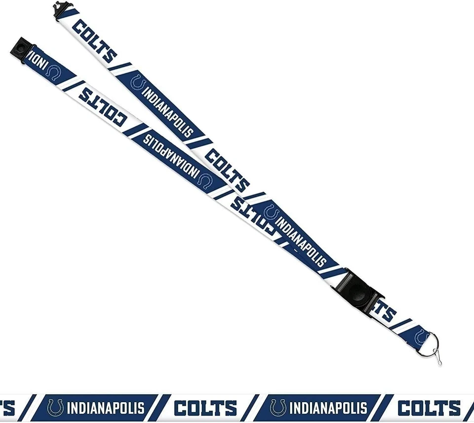 Indianapolis Colts Lanyard Keychain Double Sided Breakaway Safety Design... - Image 2 of 4