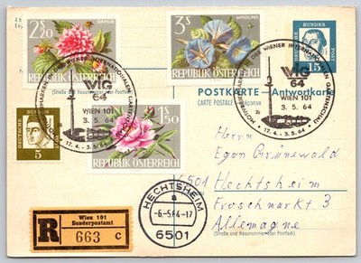 Vienna WIG 64 International Garden Show Austria Flower Stamps Postal Postcard