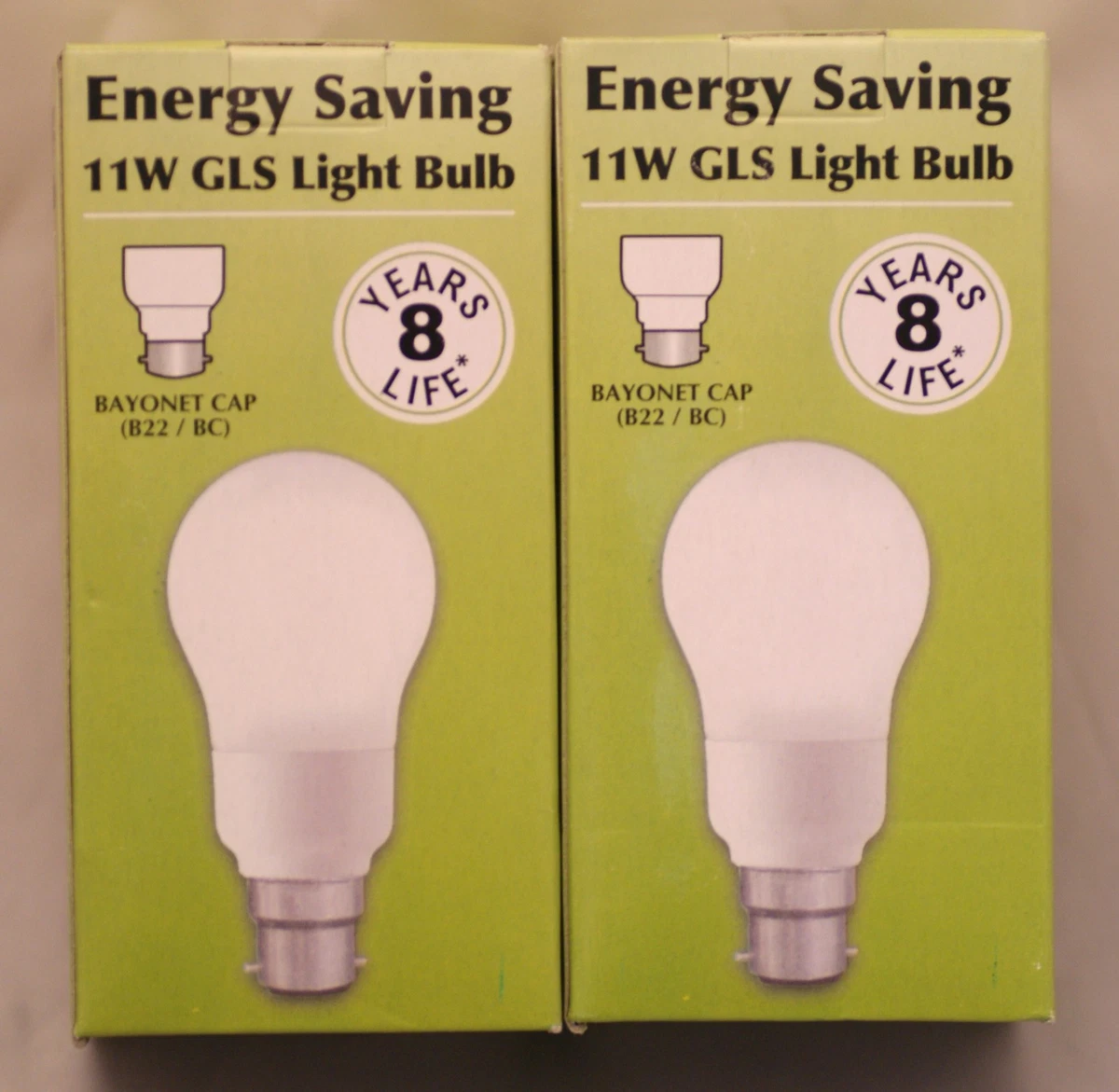 11W Energy Saving GLS BC Bayonet Cap Bulb by B Q QTY 2 eBay