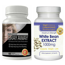 Gray Away Hair Color Restoration White Bean Extract Weight Loss Diet Supplement