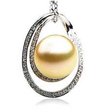12mm Golden South Sea Diamonds Pearl Pendants Pacific Pearls® Best Pearl Pendant