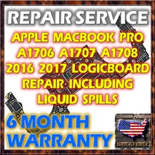APPLE MACBOOK PRO A1706 / A1707 / A1708 LOGIC BOARD REPAIR SERVICE - 2016, 2017