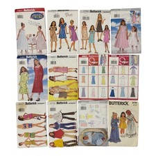 Lot of 12 Butterick Girls Child Baby Clothing Sewing Patterns Vintage