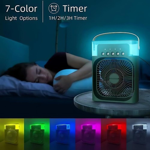 3 in 1 Fan Air Conditioner Small Water Air Cooler LED Lights Air Cooling Fan - Picture 3 of 20