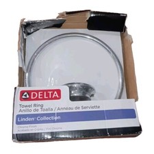 Delta Linden Polished Chrome Wall Mount Single Towel Ring