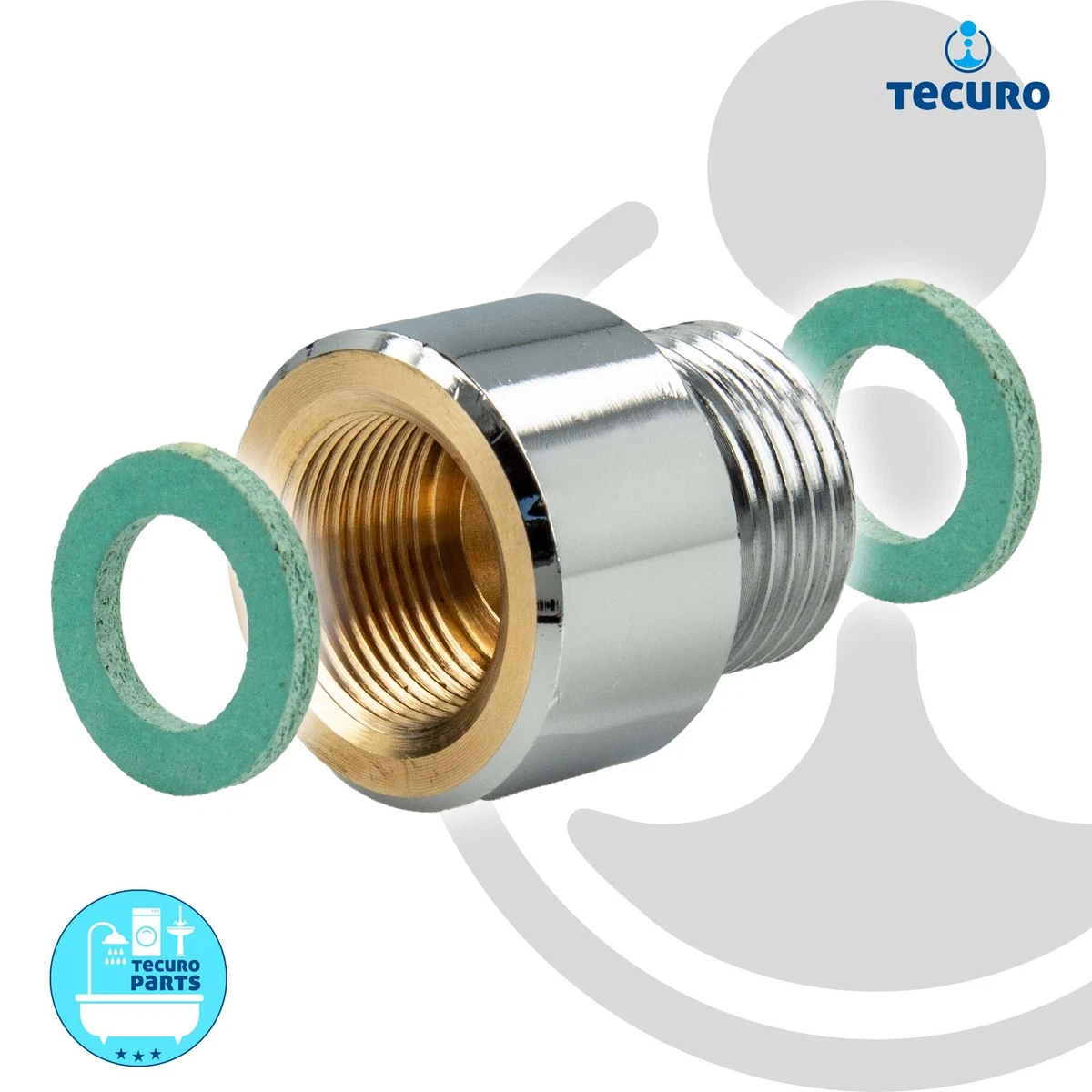 tecuro Reduzierstück M15/1 Innengewinde x 3/8 Zoll Außengewinde MS 