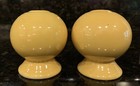 Fiesta Fiestaware Vintage Yellow Salt And Pepper Shakers w/ Original Corks. — photo 2