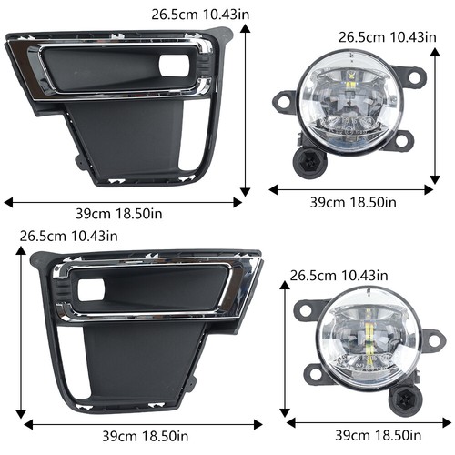 W/Cover Front Bumper LED Fog Light Driving Lamp For 2022 23-2024 Ford Expedition - Picture 3 of 13