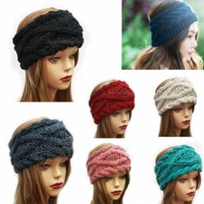 Women's Winter Chunky Knit Headbands Braided Knitted Ear Warmer Crochet Head