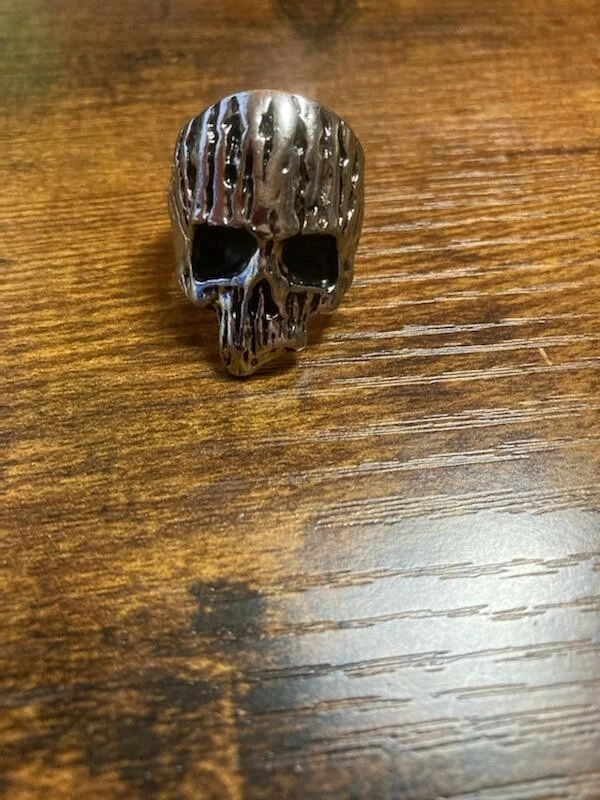 Wooden skull ring sale