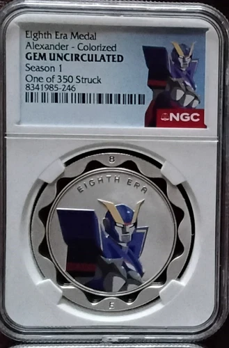 Eighth Era Alexander Colorized Medal 1/350 NGC NICE GANG