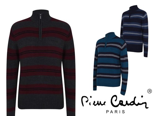 PIERRE CARDIN Quarter Zip/Crew Jumper 