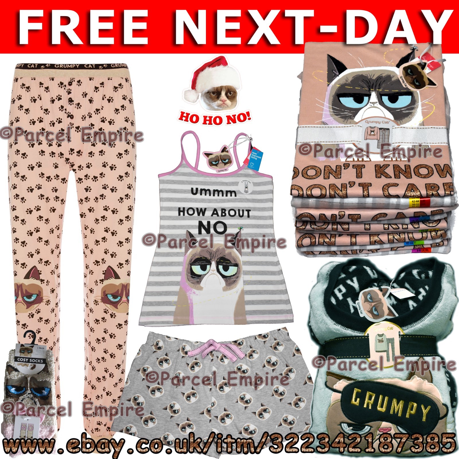 SAOLA GRUMPY GATTO PIGIAMA Gilet Leggings Calze PJ Cami Set Pantaloncini Donna