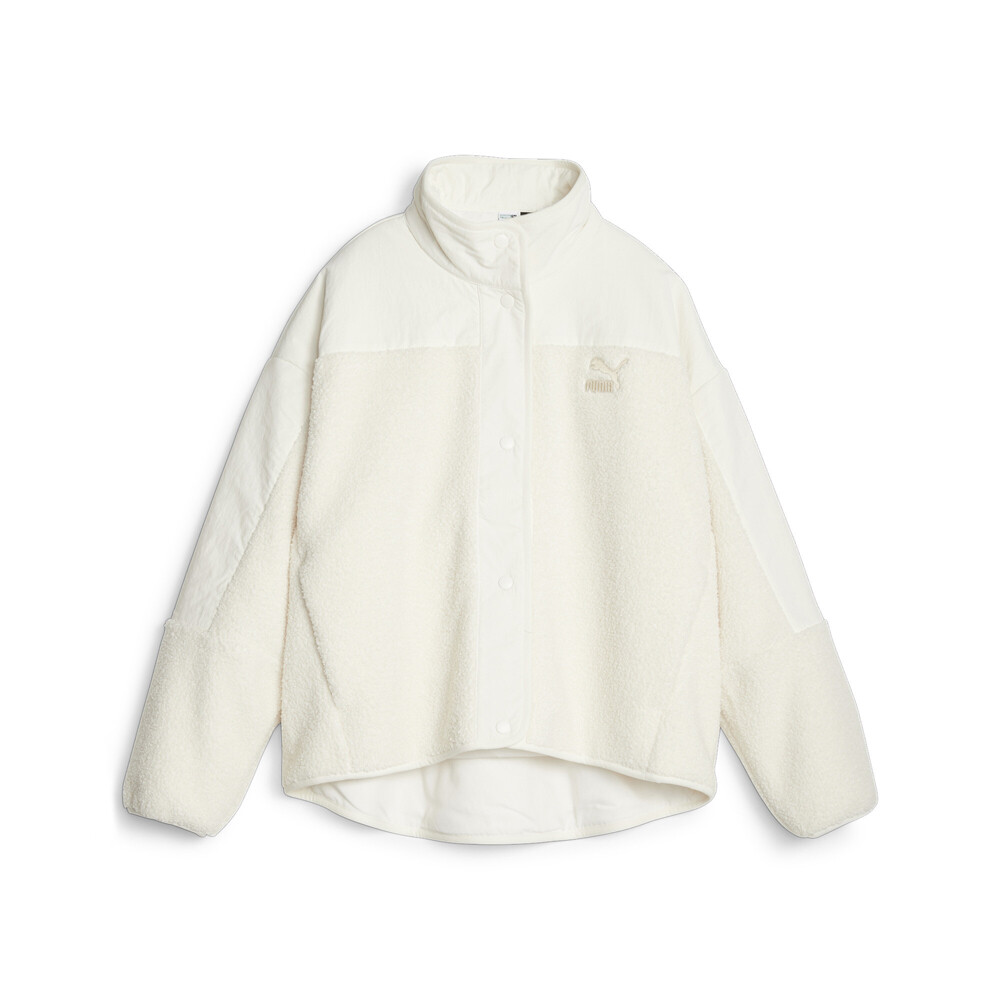 Женская белая повседневная спортивная верхняя одежда Puma Classics Sherpa Jacket 62169166