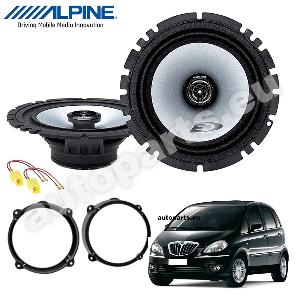 Kit 2 Casse Altoparlanti Alpine Anteriori/Posteriori per Lancia Musa dal 2004