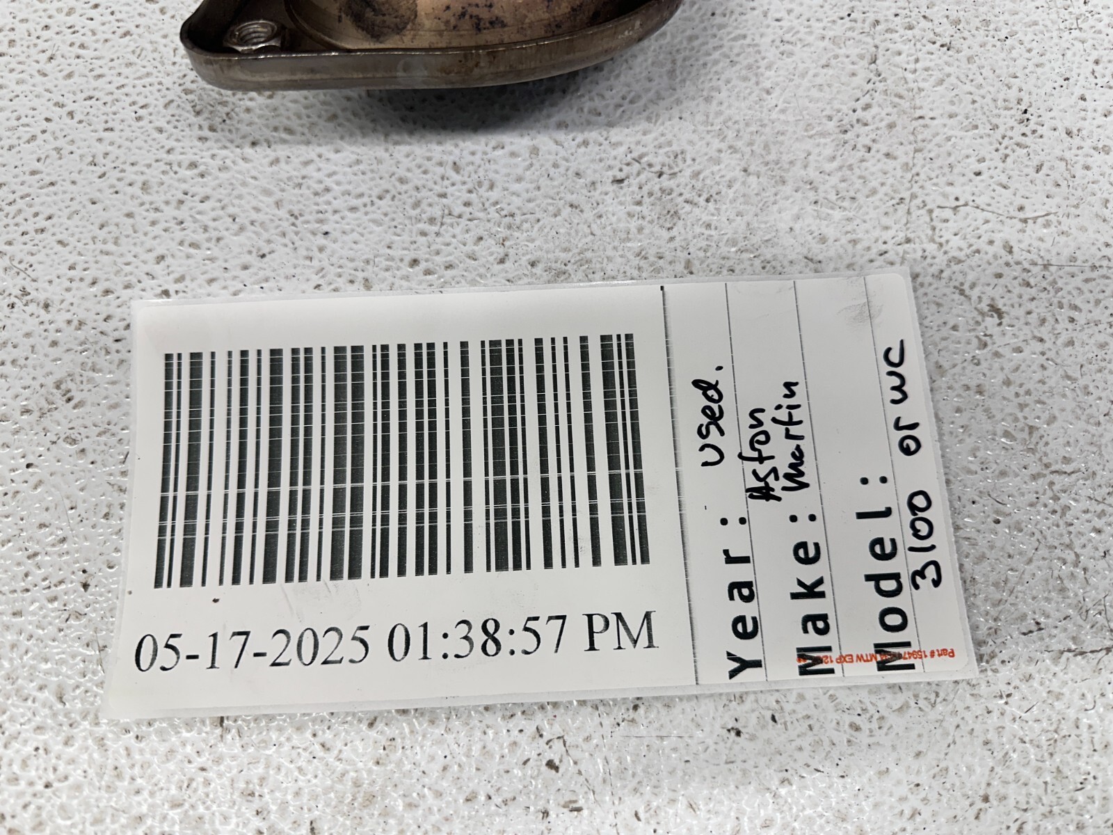 2018-2022 ASTON MARTIN VANTAGE V8 4.0L MUFFLER SS QUAD EXHAUST OEM KY63-5230-CA