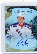 15-16 2015-16 UPPER DECK TRILOGY OSCAR LINDBERG LEVEL 2 AUTO ROOKIE /499 136