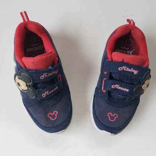 Disney Junior Mickey Toddler Tennis Shoes Size 12 Hook and Loop Sneakers Blue - Picture 4 of 12