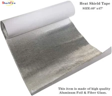 Heat Shield Cloth Aluminum Fiberglass Protection with Self-Adhesive Backing