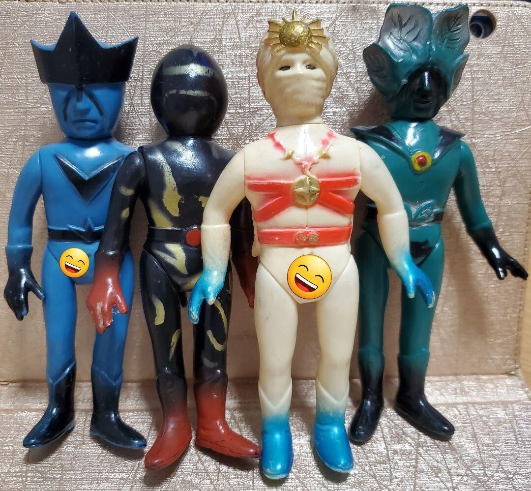 Rainbowman Sofubi Figures Set of 4 Mannensha Element Forms 16cm