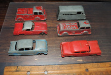 6 TOY CAR LOT, 3 TOOTSIE TOY, 2 GOODEE, 1 F&F MOLD & DIE WORKS, ALL USA MADE