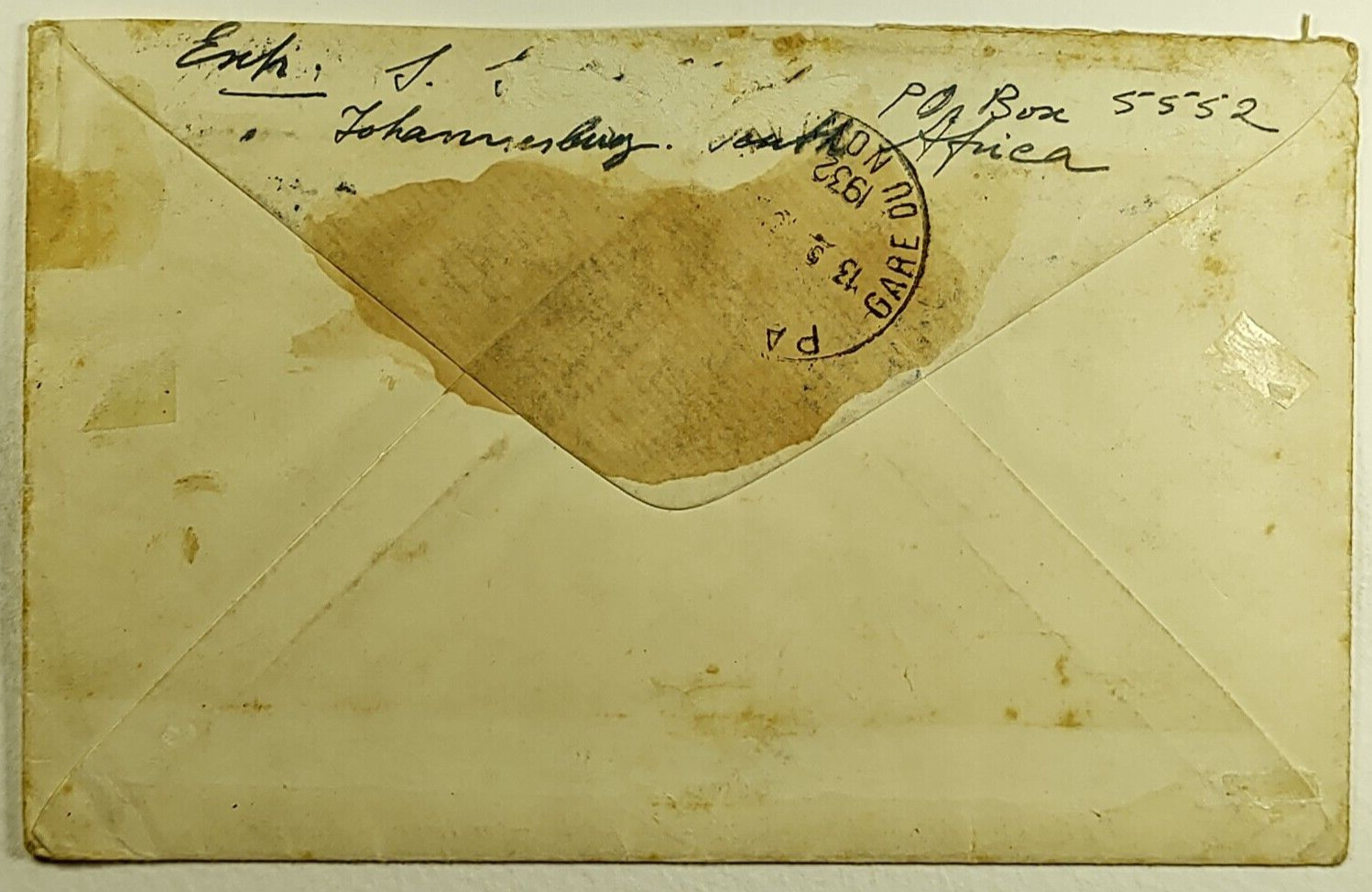 1932 South Africa First Flight Airmail Cover Johannesburg SA to Anvers Belgium