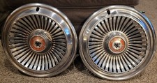 Vintage 1960's Buick Wildcat Hubcap Set of 2 Vtg Classic Wheel Covers 15"