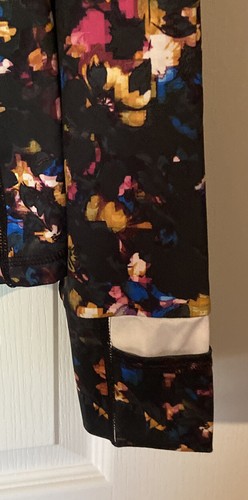 Xersion Womens 1/2 Zip Mock Neck Pop Over XSMALL Pixel Floral Print NEW - Picture 10 of 14