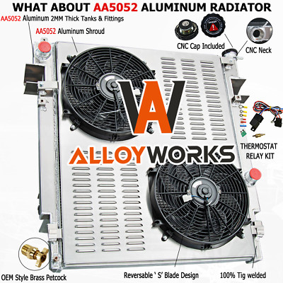 For 2010-12 Dodge Ram 2500 3500/4500 Cummin Diesel 6.7L 3Row Radiator+Shroud Fan