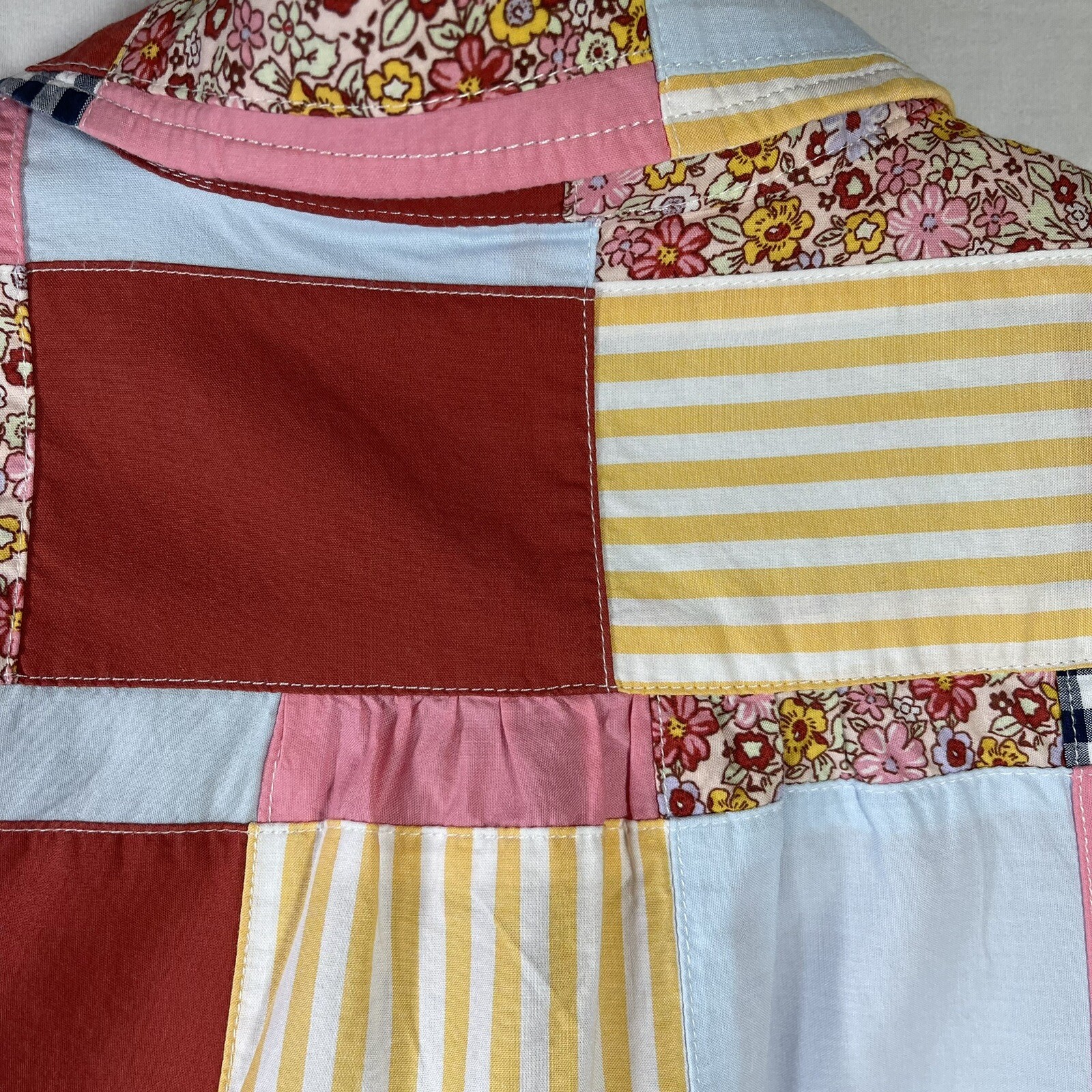 Lands’ End Women’s Medium Petite Patchwork Cotton… - image 3