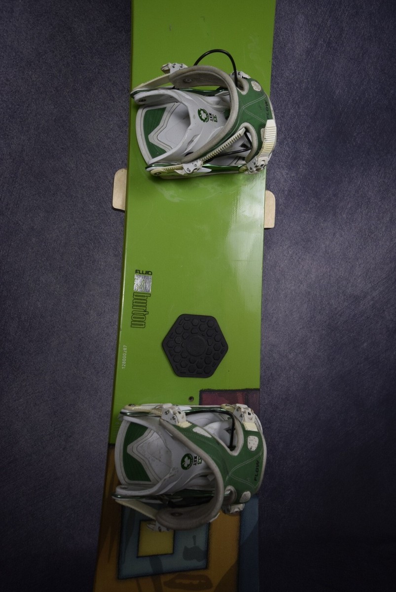BURTON FLUID SNOWBOARD SIZE 154 CM WITH FLOW LARGE BINDINGS | eBay