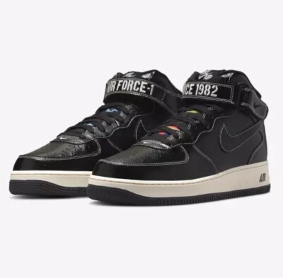 Nike Air Force 1 Mid Black/Pale Ivory/Black Mens size 9 * New *DV1029 010