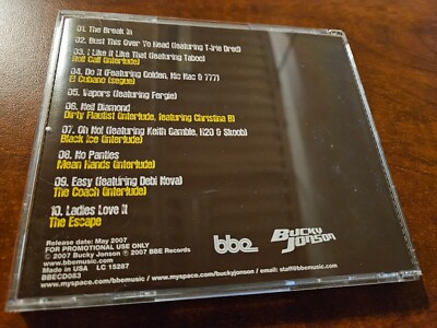 PROMO nm! 2007 CD BUCKY JONSON THE BAND BEHIND THE FRONT. FERGIE