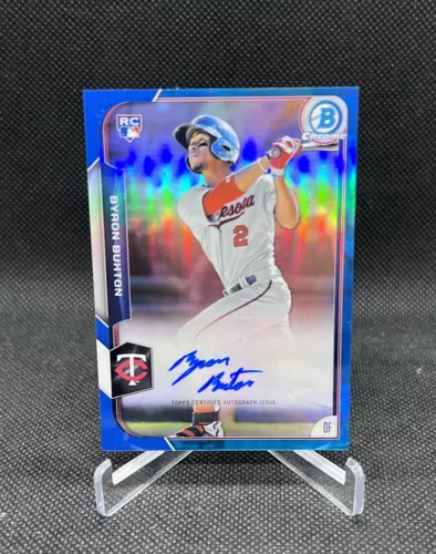 2015 Bowman Chrome Byron Buxton RC Blue Refractor AUTO #'ed 134/150 - Twins🔥
