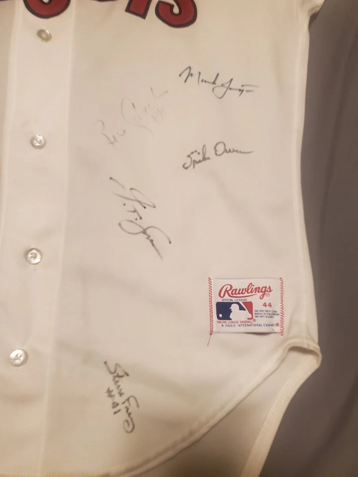 Vintage California Angels Signed 1990s Team Jersey Tim Salmon Langston 20 Sigs - Image 4 of 4