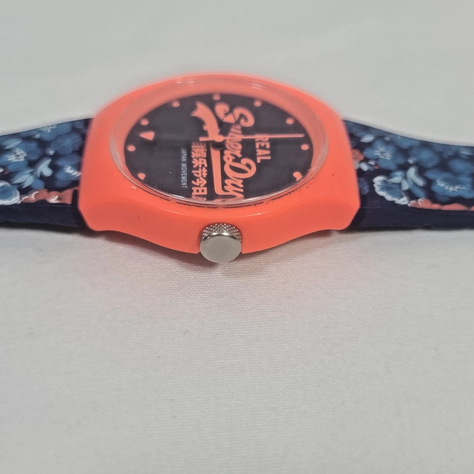 Superdry Mujer Reloj Floral Azul Y Naranja SYL169UCO *Batería Nueva* Foto 3 de 4