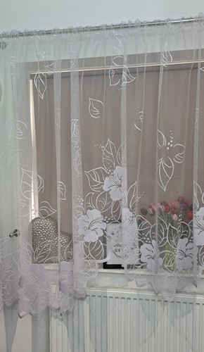 Jacquard jardiniere net curtain ready to hang tape firanki perdele 400/160 cm - Picture 2 of 5