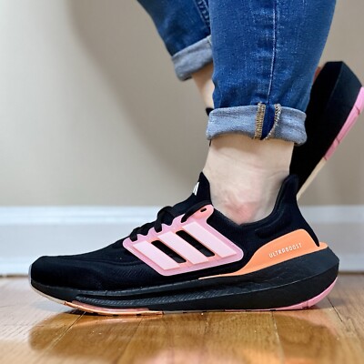 Adidas Ultraboost Light Women's Running Shoes Black Sneakers Trainers #599