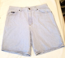Vintage 90's Lee Denim Shorts Mens sz 36 Blue Jeans Shorts Light Stoned Washed