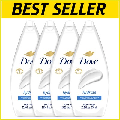 Hydrate Body Wash 4-Pack   Moisturizing Cleanser for Soft, Sensitive Skin